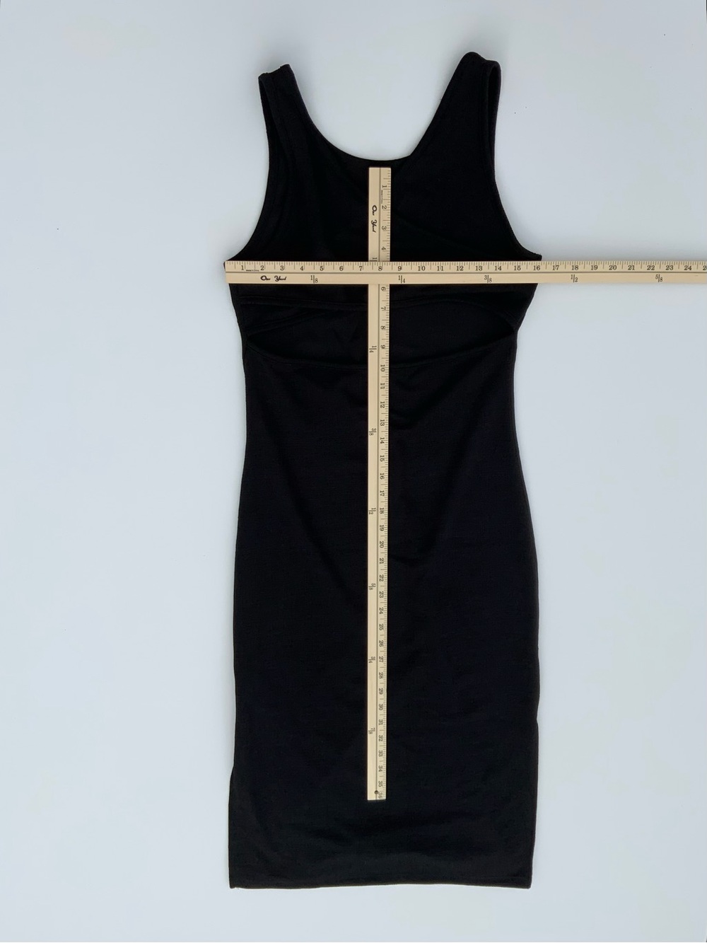 Roxy Black Tank Midi Dress, back cut out, the lbd you didn’t even know u need - Picture 4 of 5